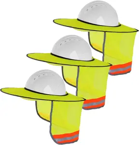 Hard Hat Sunshield - Upgrade Full Brim Neck Sunshade Cover with Reflective Strip for Hardhats
