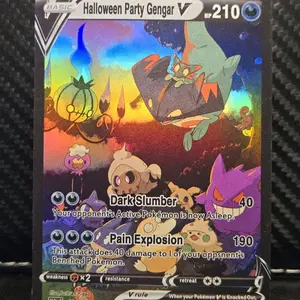 Halloween Party Gengar Custom-made Holo Fan art card