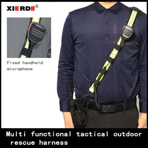 Firefighter Shoulder Strap Protection Cover, Tactical Belt Outdoor Sports Rescue Backpack, Compatible with P8268 Dp2400 R7 Pd780 Walkie Talkies