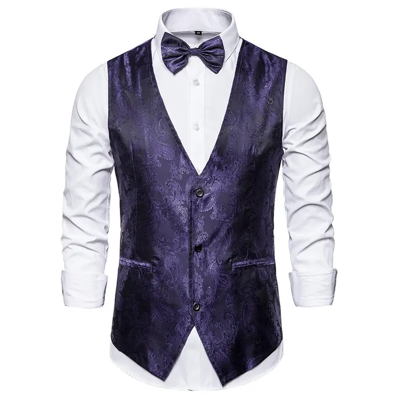 Purple vest with tie