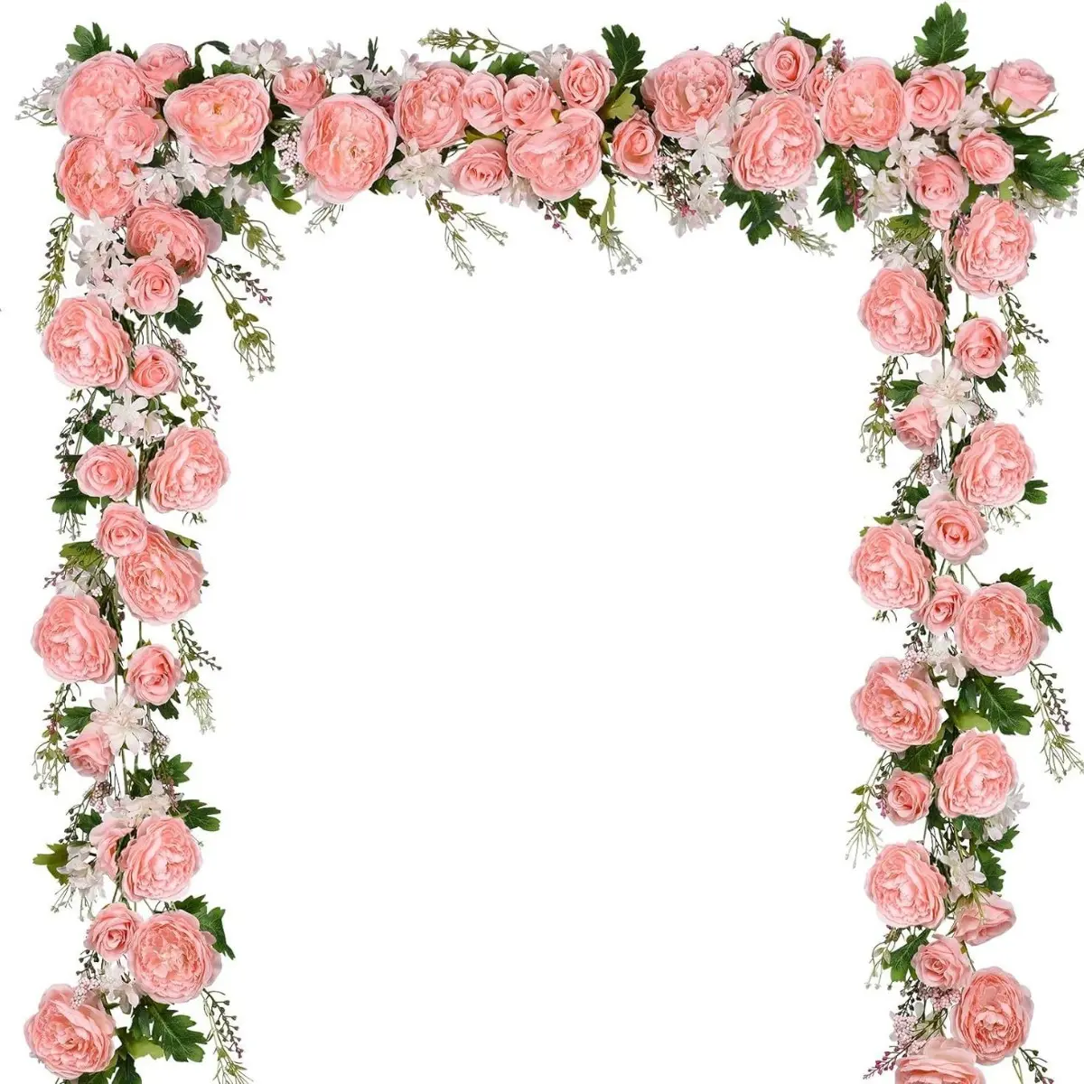 Reusable Multicolor Artificial Flowers Garland Arch - Home Decor Accessories, Festival Decorations, Greenery Accent for Wedding Ceremony Backdrop, Garden Photo Booth, Party Accessory, Greenery Decoration