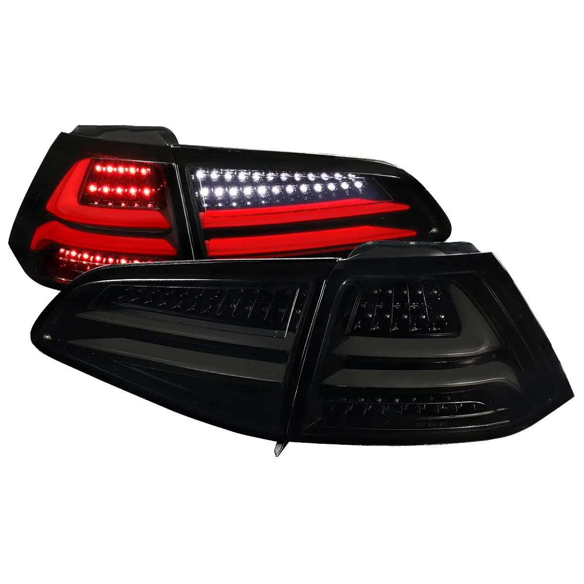 2015-2017 Volkswagen Golf/GTI LED Tail Lights (Glossy Black Housing/Smoked Lens)