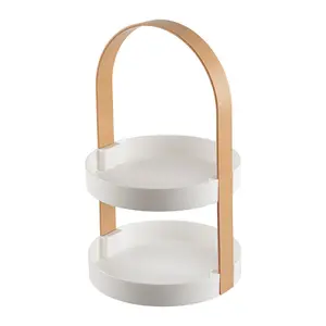 Double Layer Desktop Skincare Organizer, Rotating Perfume Lipstick Stand, Bathroom Storage Rack, Minimalist Design, Style, Home Decor