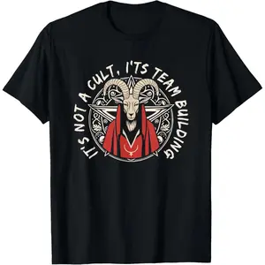 Men's Natural Cotton Fabric Fashion Menswear Short-Sleeve T-Shirt, Spooky Satanic "I Will Eat Your Soul" Cat Graphic Tee for Halloween