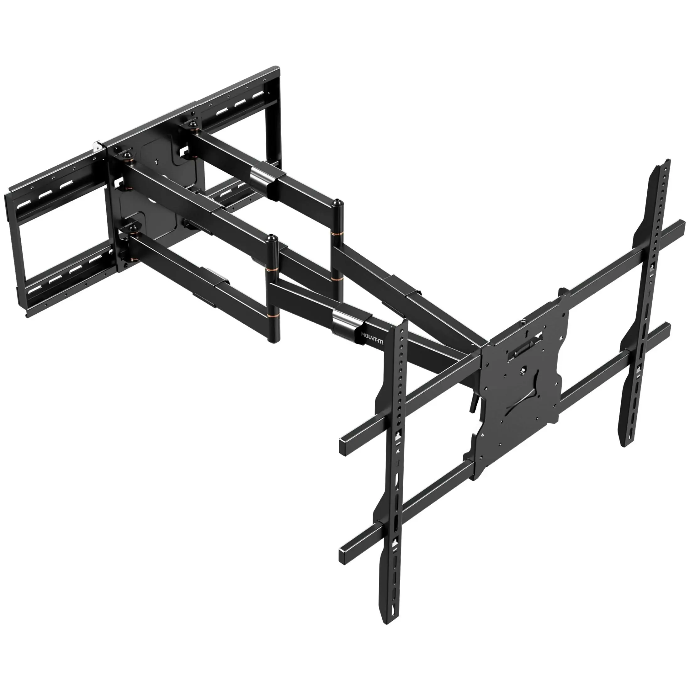 Mount-It! The Beast Adjustable Stainless Steel Full Motion TV Wall Mount with Extendable Arm, 39" Extension, 275 lbs Capacity, Sliding Plate, Stud Fitting, Integrated Cable Management, Installation Video, Drilling Template for 60"-110" TVs