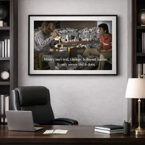 Blow 2001 Movie Quote Poster, Diego and George Money Scene Print, Classic Film Wall Art