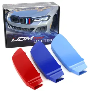 iJDMTOY Exact Fit M-Color Grille Insert Trims For 2021-up BMW G30/G31 5 Series LCI 520i 530i 540i 550i etc w/Standard 8-Beam Kidney Grille