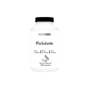 Melatonin 60mg Extra Strength Capsules, 240 Counts, Easy to Swallow & Fast Dissolve | Vegetarian Friendly, Non-GMO & No Gluten