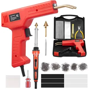 VEVOR Plastic Welder Kit Deluxe, 100W Plastic Welding Gun + 60 W/100W Soldering Iron, Professional Plastic Repair Welding Tool with 1000PCS Hot Staples & 60 Rods for Car Bumper Kayak Electronics Toys