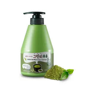 Kwailnara Green Tea Milk Body Wash (19.75 Fl Oz) – Korean Body Cleanser for Revitalized Skin | Milk Protein, Royal Jelly & Clarifying Green Tea Extract | Paraben-Free with Gentle Bubbles