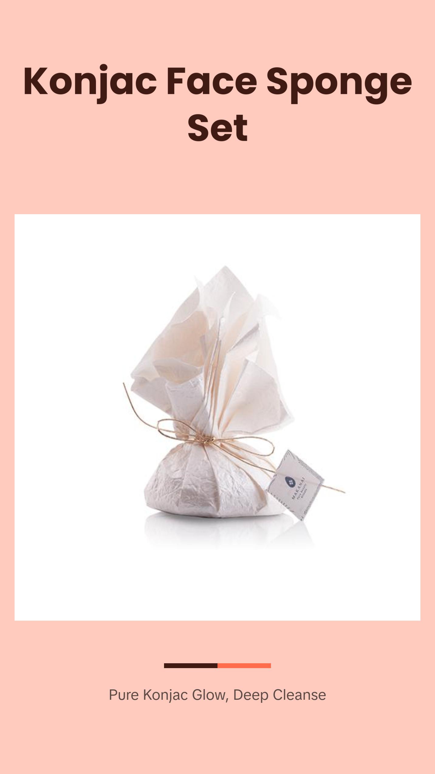 Handmade Pure Konjac Sponge - 100% Natural Pure Konjac Cleansing Sponge to Smooth and Exfoliate