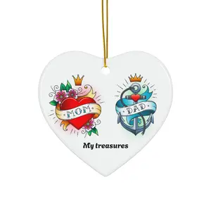 Ceramic Ornament, 4 Shapes