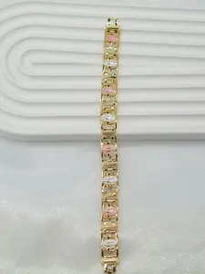 14k Gold Plated Oil Drop Mother of Guadalupe Necklace Watch Nugget Chain for Women, Daily Casual Wear, Perfect for Dates and Layering Jewelry