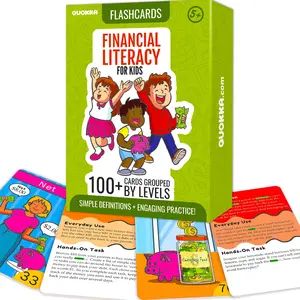 QUOKKA Financial Literacy Flash Cards for Teens – 110 Cards Teaching Kids About Money Management, Budgeting, Savings