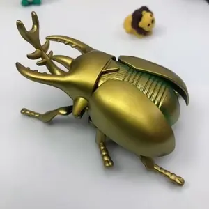 Realistic Beetle Toy with Spring Mechanism — Battery-Free, Crawls, Fairy/Unicorn Theme, Prank Fun, Nostalgic Mechanical Insect, Small Holiday Gift