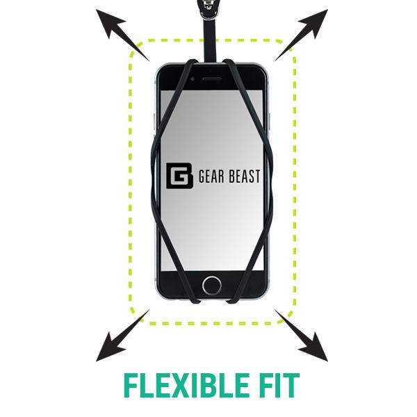 Gear Beast Cell Phone Lanyard - Universal Neck Phone Holder w/Card Pocket and Silicone Neck Strap - Compatible with Most Smartphones, Hot Pink Gear Beast Cell Phone Lanyard - Universal Neck Phone Holder w/Card Pocket and Silicone Neck Strap - Compatible with Most Smartphones, Hot Pink
