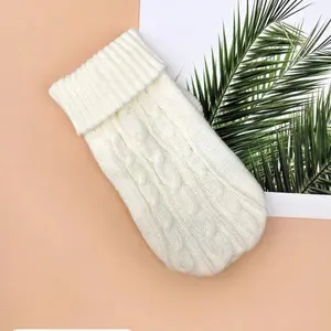 1pc knitted dog and cat solid color sweater