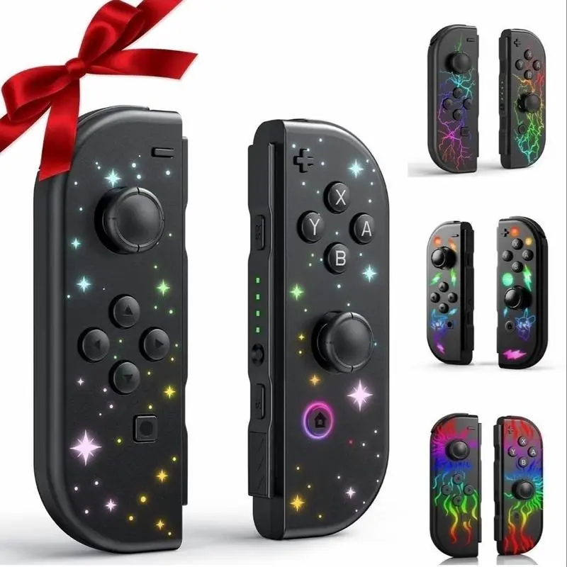 Switch Game Controller, Wireless L/r Premium Gaming Controllers Gamepad for Switch/lite/oled, Dual Vibration Replacement Controller, Wake-Up Switch Accessory