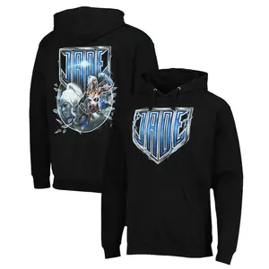 Men's Black Jade Cargill Shattered Glass Pullover Hoodie, Wrestling Tee, WWE Tee, Wrestling Gift, Boxer Tee, Sports Shirt, Athletic Tee, Hoodie Sweatshirt Crewneck Clothing Clothe Cotton Menswear Streetwear