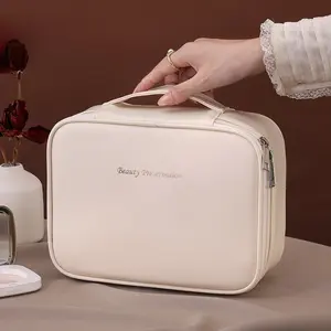 Freely detachable high-end makeup bag, detachable women's portable travel makeup brush storage bag, partitioned toiletry bag