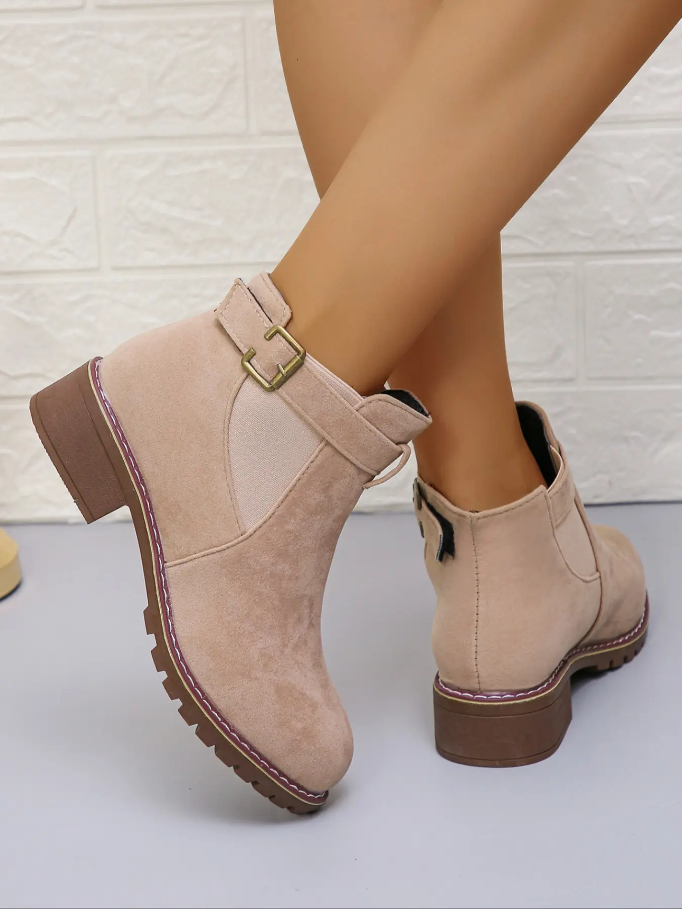 Spring Fall New Plus Size Chelsea Boots, Casual Boots, Western Cowboy Wedge Heels, Heeled Boots, Wedge Bootie, Cowgirl Boots, Pointed Toe Mid-Calf Fashion Women's Shoes, Footwear, Rubber