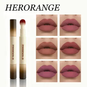 HERORANGE 6-Pc Pro Twist Lip Pen Set | Velvet Matte & Waterproof! Creamy Peachy Nudes for Fall/Winter. Kiss-Proof All Day - Perfect Festival Must-Have & Xmas/Valentine's Gift for Teens! Flawless Glossy Cosmetic Daily Makeup Lipstick！