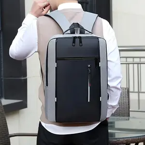 Men'S Korean-Style Business Casual Backpack - Heavy-Duty Laptop Bag with 15.6" Compartment, 15.6" Laptop Sleeve, 15.6" Travel Backpack with Zipper Closure, Backpack For Travel, Daily Commute, Work, Travel - Durable Nylon Backpack For Men