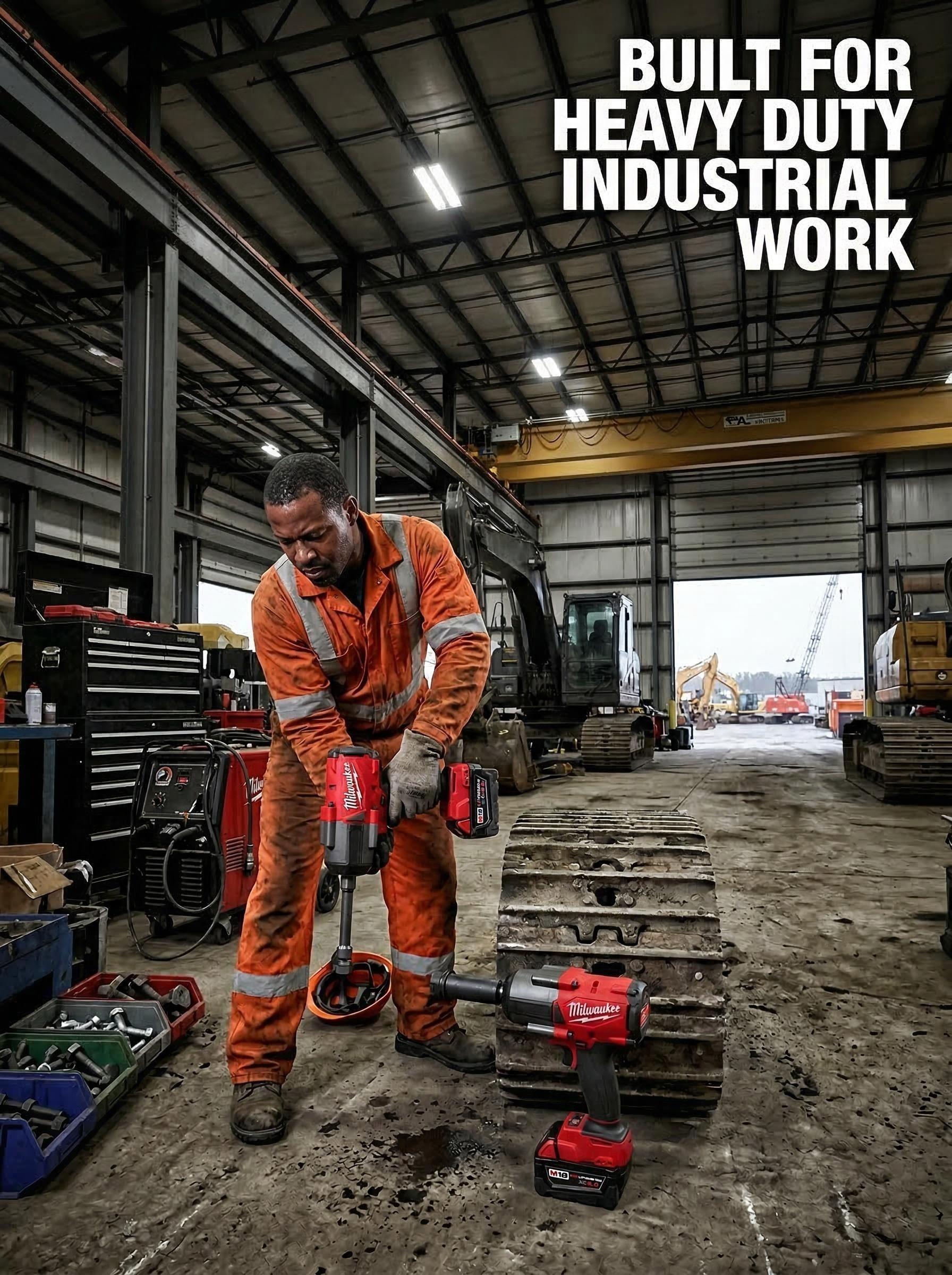 Milwaukee M18 FMTIWF12 18V Cordless Impact Wrench Suitable for Auto Repair and Industrial Assembly Electric Wrench Tool 1000Nm High Torque Output Multi-Speed Control