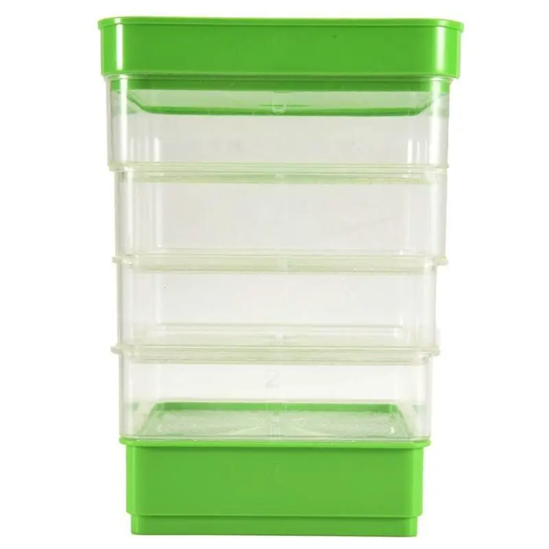 Bean Seed Germination Kit, Micro-Green Plant Growing Tray, Drain Tray, Four-Tier Stackable Sprout Growing Kit