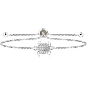 Inlaid Zircon Turtle/Fish Adjustable Bracelets for Women - Sea  Slider Chain Bracelet SJA4597
