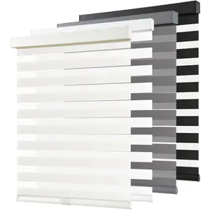 Blinds for Windows Pull Down Roller Window Shades Dual Layer Light Filtering Privacy for Day and Night, Free-Stop Door Shades for Home Easy to Install (20" W X 72" H, Beige)