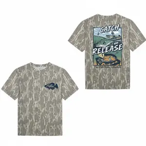 Catch and Release - The PullTime Lifestyle Fishing Camo T-Shirt,Hunting Camo T-Shirt,Full Color Camo T-Shirt,For Man,For Human,Perfect For Outdoor Enthusiasts Menswear