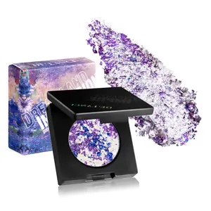 Delanci White+Purple+Blue Dreamland Duo Chrome Eyeshadow Palette Highly Pigmented Shades for Creative, Playable Makeup - Bold, Eye-Catching Looks for Makeup Enthusiasts Powder Cosmetic