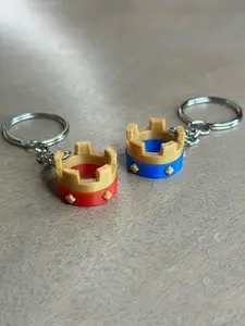 2pcs Clash Crown Keychains Royale - Fun Red and Blue Gold Crowns For Display，Fun and Unique Design, Exclusive Red and Blue Color Scheme, A Perfect Gift for Family Members, Or A Birthday Present. Keychain Set Keychain For Bags
