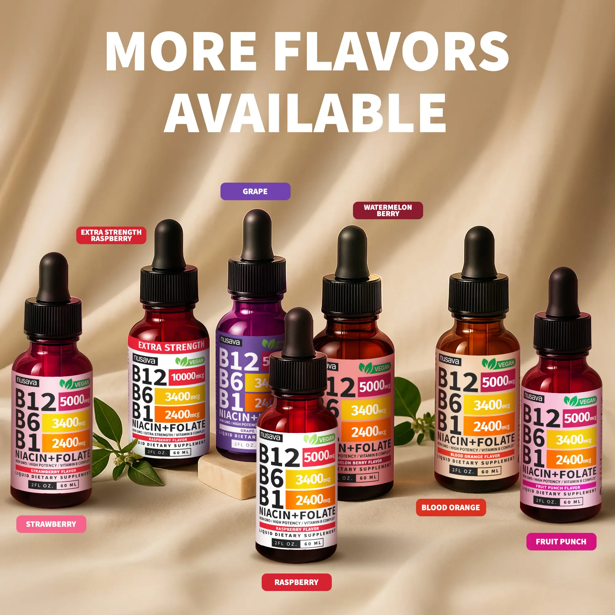 4-Pack) Vitamin B12 Liquid Edible Supplement Drops with B6, B1, Niacin & Folate for Energy, Brain & Heart - Raspberry, & Strawberry 27,200 mcg per Serving, 4 fl Oz - TikTok Shop 4-Pack) Vitamin B12 Liquid Edible Supplement Drops with B6, B1, Niacin & Folate for Energy, Brain & Heart - Raspberry, & Strawberry 27,200 mcg per Serving, 4 fl Oz - TikTok Shop