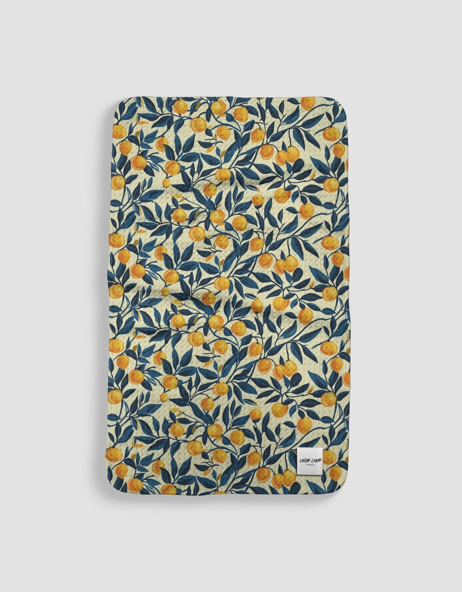Orange Tree Kitchen Tea Towel - Double-Sided Print, 16x28in Quick-Dry Absorbent Cleaning Cloth, Ideal for Home Supplies Gift