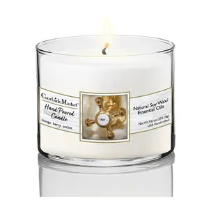 Courtside Market Faucet Hot Circular Candle Glass 9.6 oz.
