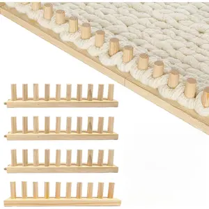 61.5" Chunky Blanket Loom,Beginners Loom for Chunky Blanket,Adjustable Size Knitting Loom Kit,No  Required, for DIY Craft Enthusiasts