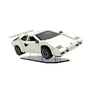 Acrylic Angled Display Stand Compatible with LEGO® 10337 Icons Lamborghini Countach - Set Not Included
