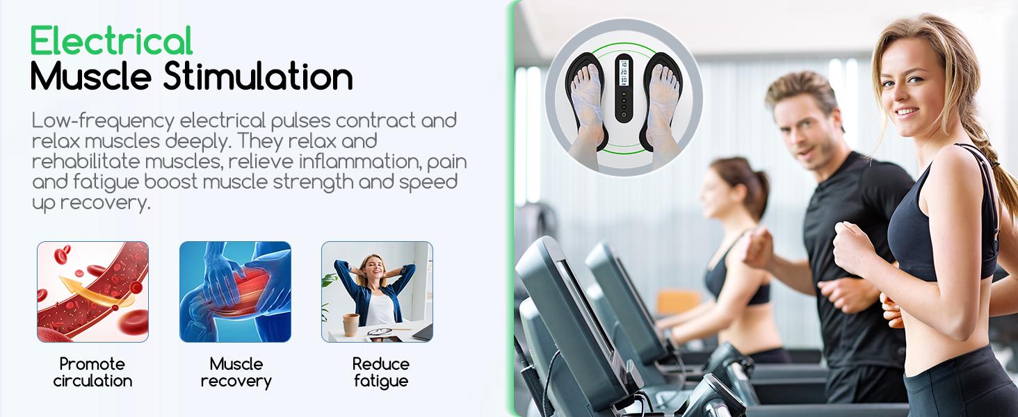 Transcutaneous Electrical Nerve Stimulator, EMS Foot Massager for Neuropathy, EMS Foot Stimulator with 10 Modes 20 Intensities, Electric Foot Massager with 4 TENS Unit Muscle Stimulator Pads