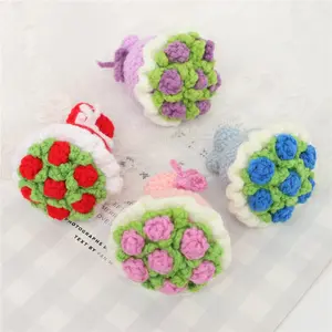 Handmade Crochet Mini Rose Bouquet, Creative Unique Gift for Valentine's Day, Christmas, Mother's Day, Anniversary Party, Birthday, Proposal
