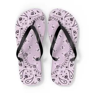 Light pink bandana custom flip flops, Custom unisex Flip-Flops, Mom gift, Mother's Day gift, Gift, Beach, Pool, Summer