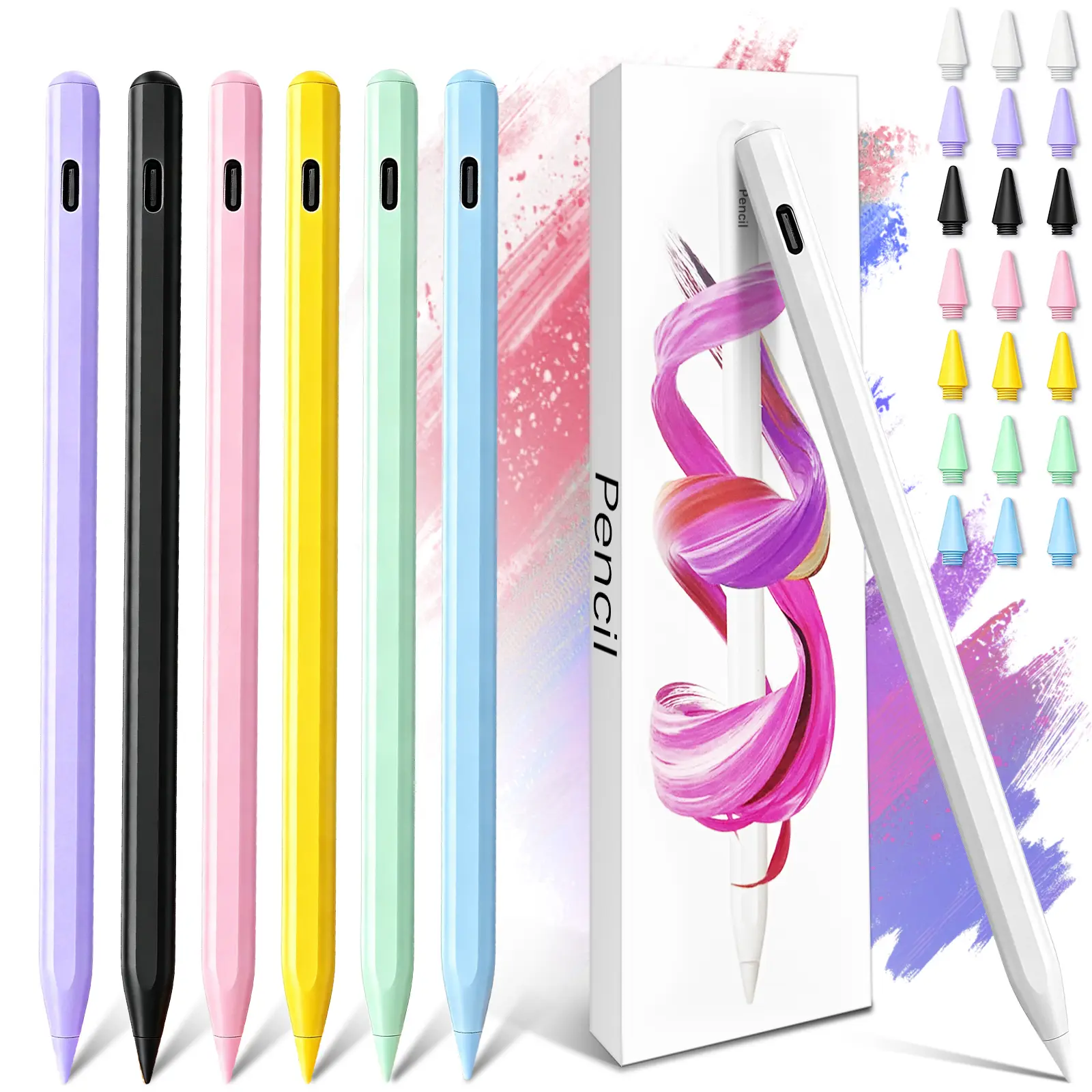 Stylus Pen for iPad 2018-2026, Fast Charge iPad Pencil with High Precision, Tilt Sensitivity, Palm Rejection, Magnetic for Note-Taking Drawing on Apple iPad 6-11/Air/Pro/Mini - No Pairing summerwins