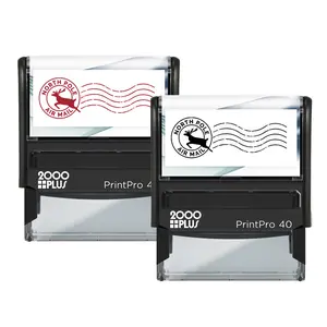 North Pole Self Inking Black or Red Stamp / Santa Holiday / Reindeer / Christmas / Made In USA