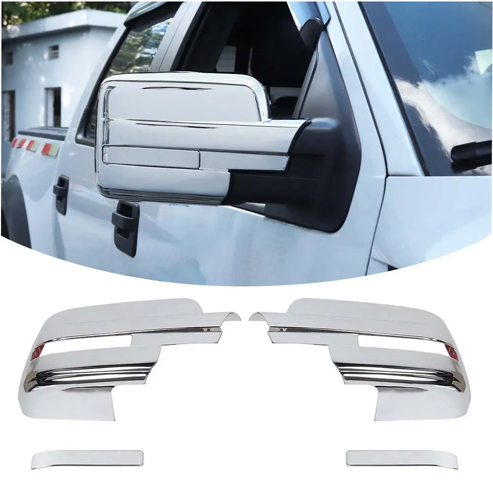 Carbon Fiber Rearview Mirror Cover Caps Trim - Automotive Car Exterior Decor Accessories for 2009-2014 Ford F150 Raptor