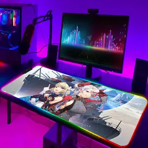 Game Azur Lane Mouse Pad Gaming Rgb Mousepad Backlit Keyboard Gamer Girl Xxl Laptop Mat Table Pads Deskpad
