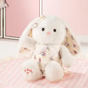 Miniso Cath Kidston Garden Workshop Series – Tanuki Rabbit Plush Toy Sitting Pose, Cute Bunny Doll, Birthday Gift for Friends