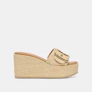 Dolce Vita JILIAN WIDE WEDGES LT NATURAL RAFFIA - Wide