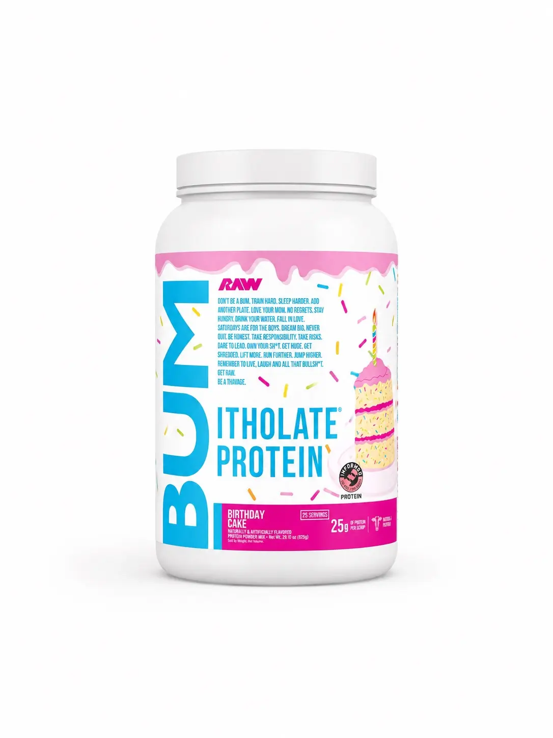 Dietary BUM ISOtholate Protein Powder - Birthday Cake Flavor - 25 Servings