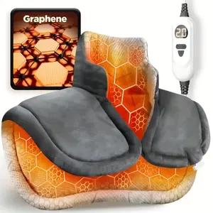 Graphene Heating Pad For Neck Shoulders Back, 3lb Weighted Electric Pad, Deep Heat With Precise Heating & Soft Flannel, 6 Heat Settings, 4 Timer Options, Auto Shut-Off, Machine Washable, 22"x18",Christmas Gifts For Women Men Mom Dad, Heater